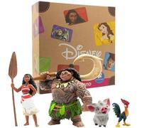 Bullyland 13261 - Set de figurines Walt Disney Vaiana avec Vaiana, le demi-dieu Maui, le cochon Pua & Heihei, fidèles au détail, comme figurine de gâteau, pour les enfants à partir de 3 ans