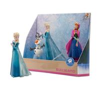 Bullyland 13446 - Set de figurines de jeu Princesse Elsa, Anna et Olaf de Walt Disney La Reine des Glaces, fidèles au détail, convient comme figurine de gâteau, pour enfants à partir de 3 ans