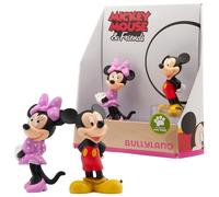Bullyland 15083 - Jeu de figurines, Disney Mickey et Minnie dans une boîte cadeau, 2 pièces, figurines peintes à la main, sans PVC, pour que les enfants puissent jouer de manière imaginative.