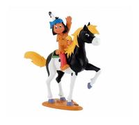 Bullyland 43355 - Figurine de jeu, Yakari sur un petit tonnerre, env. 8 cm, figurine peinte à la main avec amour, sans PVC, super cadeau pour garçons et filles pour jouer avec fantaisie