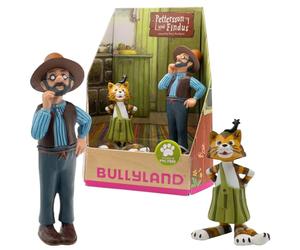 Bullyland 46005 - Set de Figurines de Jeu, Pettersson et Findus dans Une boîte Cadeau, 2 pièces, Figurines peintes à la Main, sans PVC, pour Les Enfants pour Un Jeu imaginatif Multicolore