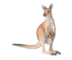 Bullyland 63565 - Figurine de Jeu Kangourou Rouge géant, Environ Forme d'animal de 11,7 cm, fidèle aux détails, sans PVC, idéale comme Figurine pour gâteaux et Petit Cadeau pour Enfants à partir de 3