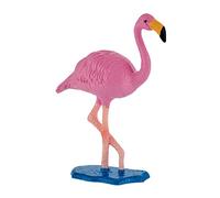 Bullyland 63716 - Figurine de Jeu, Flamant Rose, env. 7 cm, Grande Figurine Rose, Peinte à la Main, sans PVC, pour Les Enfants pour des Jeux d'imagination