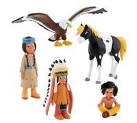 Bullyland Yakari - Set 5 Mini Figurines Grand Aigle Petit Tonnerre Arc en ciel