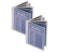 Bullz Lot de 2 Inserts en Vinyle Robuste pour 6 Pages pour Portefeuille à Deux Volets ou Trois Volets - Fabriqué aux États-Unis