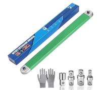 Bulnire 2026Offset Extension Wrench, Offset Key, High Carbon Steel Offset Extension Wrench Includes 1/4", 3/8" & 1/2" Adapters, Torque Tool for Narrow Spaces in Automotive Engine Compartment (Green)