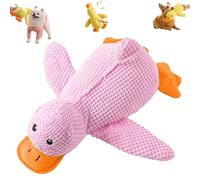 Bulnire Canard Anti-Stress pour Chiens, Jouet à MâCher avec Couineur pour Lutter Contre L'AnxiéTé De SéParation Et La Solitude, IdéAl pour Stimuler L'Intelligence (Rose, M : 32 × 28 cm)