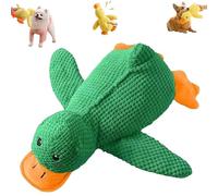Bulnire Canard Anti-Stress pour Chiens, Jouet à MâCher avec Couineur pour Lutter Contre L'AnxiéTé De SéParation Et La Solitude, IdéAl pour Stimuler L'Intelligence (Vert, L : 45 × 38 cm)