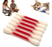 Bulnire Cat Toys with Catni,Cotton Swabs Cat Toys with Catnip,Pack of 6 Giant Cotton Buds, Interactive Cat Toy for Teeth Cleaning, Stable Teething Chew Toy for Indoor Cats (2, B)