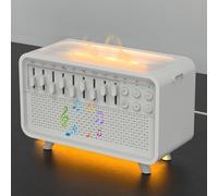Bulora Humidificateur à lumière nocturne à bruit blanc, machine à son et diffuseur Echo Flame, boîte sonore Velmina 3 en 1 avec 8 sons ambiants - Facile pour s'endormir (1 pièce)
