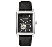Bulova Montre 96A269 Automatique Cuir noir Résistante à l'eau 3 bar