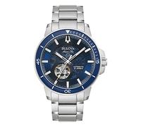 Bulova 96A289 Montre analogique Automatique pour Homme avec Bracelet en Acier Inoxydable, Argenté/Bleu., Bracelet