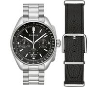 BULOVA 96K111 Lunar Pilot + bracelet de rechange Montre Homme Chrono Argent