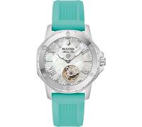 BULOVA 96L325 Marina Star Montre automatique femme caoutchouc bleu
