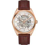 Bulova Montre Homme 97A175 Automatique Acier inoxydable Cuir marron 41 mm