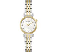 Bulova 98P202 Regatta Diamant Femmes 24 mm Quartz nacre, Blanc Doré, Argenté ...