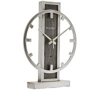 Bulova B1864 Streak Tabletop Clock, Aged Silver-Tone 2.63 x 12 x 16