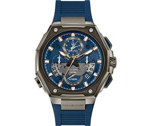 Bulova Chronographe 98B357, Bleu, Sangles
