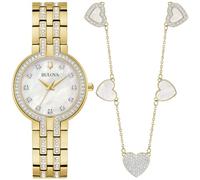 Bulova Femmes Analogique Quartz Japonais Montre avec Bracelet en Acier Inoxydable 98X138