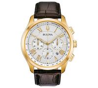 Bulova Homme Analogique Quartz Montre avec Bracelet en Cuir 97B169