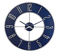 Bulova Horloge Murale Oversize en Acier Argenté et Bleu 68,6 cm