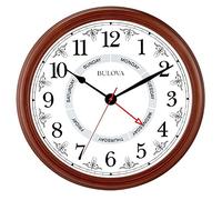 Bulova Horloge Murale Quotidienne, 45,7 cm, Cerise Marron