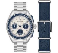 Bulova Montre Homme 98K112 Lunar Pilot - Quartz, Chronographe, Bracelet en acier bicolore