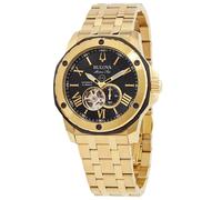 Bulova Marine Star Coeur Ouvert Cadran Noir Plongeur 98A273 200M Montre Hommes