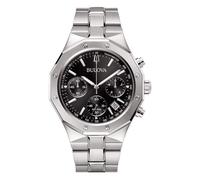 Montre - Acier Argenté/Acier - Bulova - 96B410 - Quartz - Etanchéité 10 Atm - Verre minéral - Analogique - Homme