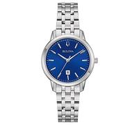 Bulova Montre à Quartz analogique pour Femme avec Bracelet en Acier Inoxydable 96M166, Bleu, Bracelet