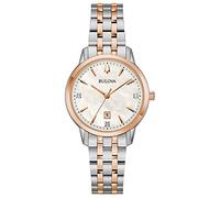 Bulova Montre à Quartz analogique pour Femme avec Bracelet en Acier Inoxydable 98P213, nacré, Bracelet