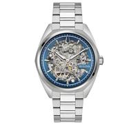 Bulova Montre à Quartz analogique pour Homme avec Bracelet en Acier Inoxydable 96A292, Argenté/Bleu., Bracelet
