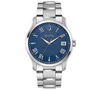 Bulova Montre à Quartz analogique pour Homme avec Bracelet en Acier Inoxydable 96B386, Bleu, Bracelet
