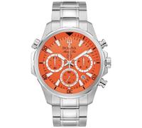 Bulova Montre à Quartz analogique pour Homme avec Bracelet en Acier Inoxydable 96B395, Orange, Bracelet