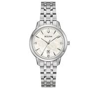 Bulova Montre analogique à Quartz pour Femme avec Bracelet en Acier Inoxydable 96P233, nacré, Bracelet