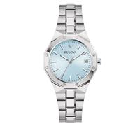 BULOVA Montre Femme Quartz Classique Acier/Bleu Clair 96M169