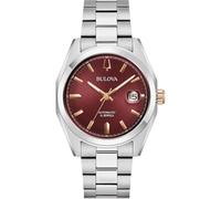 Bulova 98B422 Surveyor Mecha Classic - Montre homme, acier, verre saphir, mécanique, 39 mm, rouge, rouge, Classique