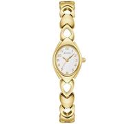 Bulova Quartz classique pour femme, boîtier en acier inoxydable et cadran argenté, Doré
