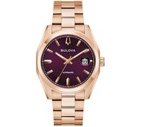 Bulova Surveyor 97B234 Montre automatique avec cadran violet doré rose 39 mm