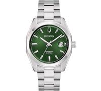 Bulova Montre automatique homme Surveyor 96B429 fond vert boîtier et bracelet acier