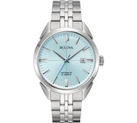 Bulova Montre automatique homme Sutton 96B423 – cadran bleu clair, boîtier et bracelet acier