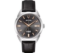 Montre - BULOVA - 96B422 - Acier - Cuir Noir - Automatique - 3 ATM