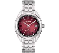 Bulova Sutton Jet Star 96B401 Men's Only Time Watch with Red Background