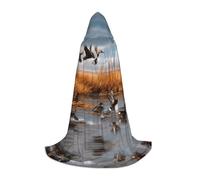 BULQAPZDF Cape à capuche imprimée canard sauvage pour adolescent, parfaite pour un port tendance et confortable