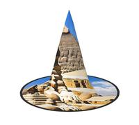 BULQAPZDF Pyramides d'Égypte Chapeau de sorceleur d'Halloween, accessoires de costume de sorceleur d'Halloween