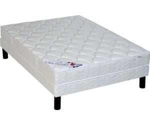 BULTEX Ensemble Matelas et Sommier ECLAIR 140 x 190, accueil dynamique, soutien ferme, 3 zones de confort