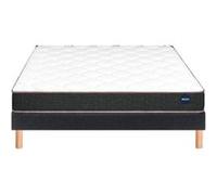 BULTEX Ensemble Matelas Sommier 160 x 200 Vitality 2.1 160x200 + sommier gris foncé +pieds G
