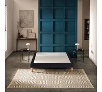 Bultex Sommier déco tapissier Mediano Gris foncé 140x190 en Epicéa - Gris foncé