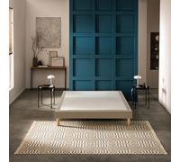 Bultex Sommier déco tapissier Mediano Moka 2x100x200 en Epicéa - Taupe