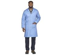 Bulwark FR Flame Resistant 7oz Cotton Lapel Collar Lab Coat Blouse de Laboratoire, Bleu Clair, M Homme